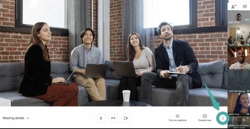 Kako posneti video sestanka v storitvi Google Meet