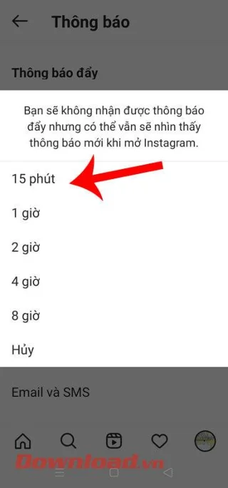 Navodila za izklop obvestil na Instagramu
