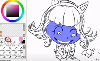 Как да коригирате линиите на Magic Wand в PaintTool SAI