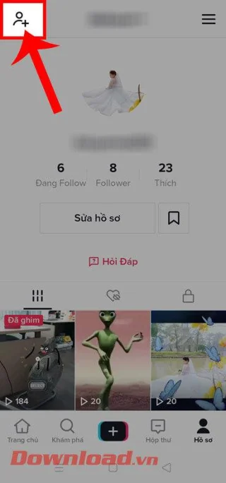 Инструкции за намиране на Facebook приятели в Tik Tok