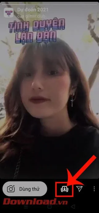 Navodila za snemanje videoposnetkov z učinki »2021 Prediction« na Instagramu