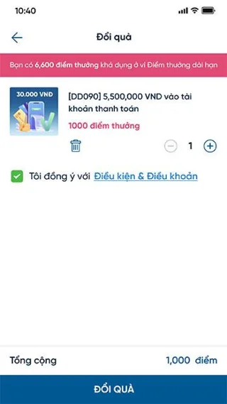 Инструкции за обмен на натрупани точки от Vietinbank