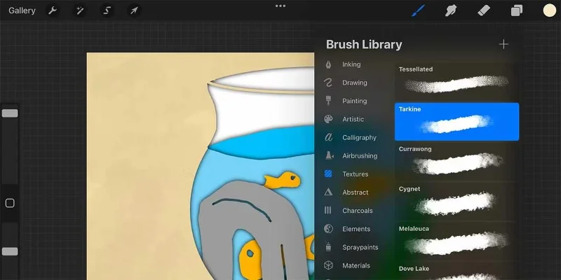 Kako ustvariti učinek izrezanega papirja v Procreate