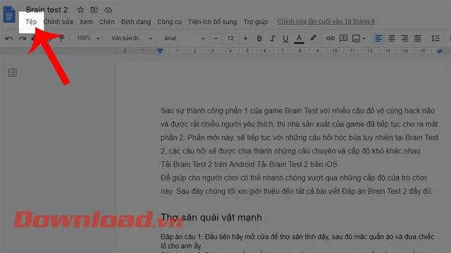 Инструкции за преглед на хронологията на редактирането на документи в Google Документи
