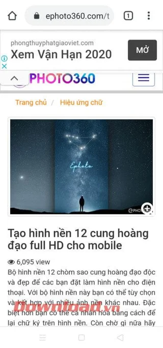 Norādījumi 12 zodiaka fona tapešu izveidei savam tālrunim