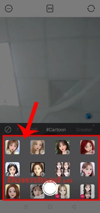 Norādījumi anime stila selfiju uzņemšanai ar B612