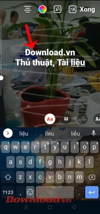 Инструкции за създаване на дъгов текст в Instagram Story