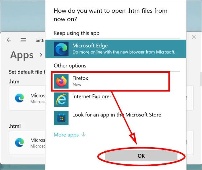 Pokyny pro změnu výchozího prohlížeče v systému Windows 11