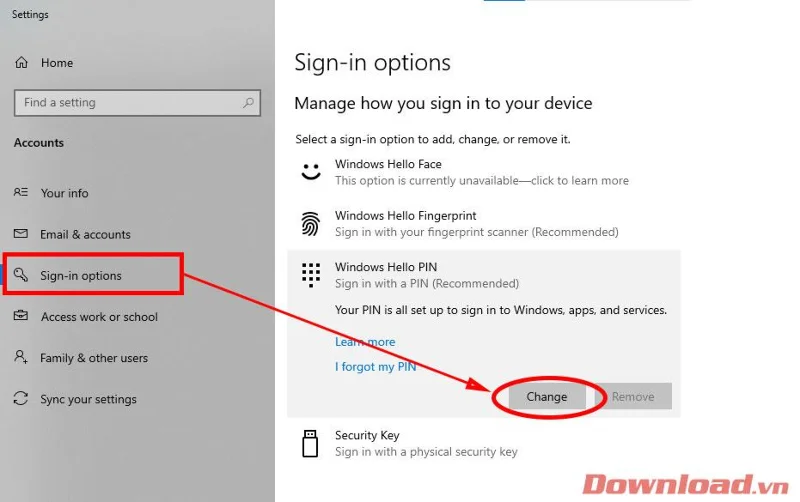 Navodila za spremembo gesla za računalnik Windows