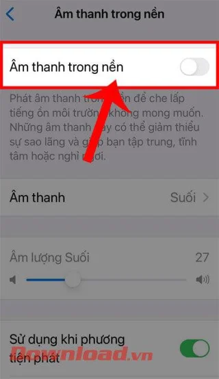 Utasítások a háttérhang bekapcsolásához iOS 15 rendszeren