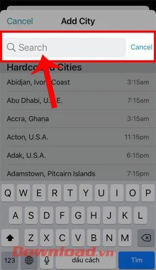 Инструкции за гледане на световното време на екрана на iPhone