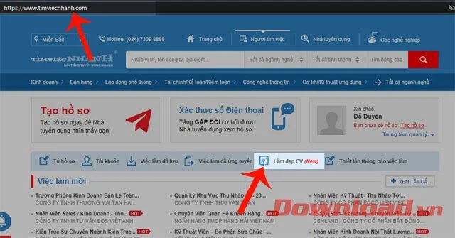 Инструкции за създаване на профил и търсене на работа в Quick Job Finder