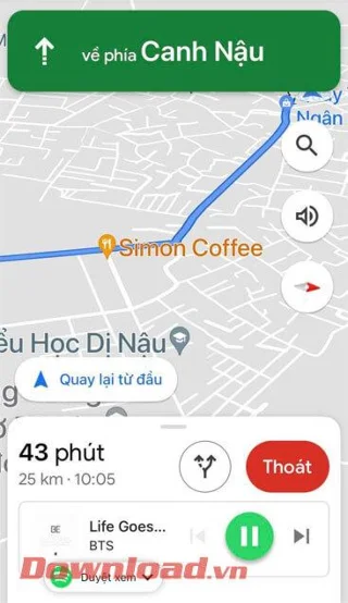 Инструкции за слушане на музика в Google Maps