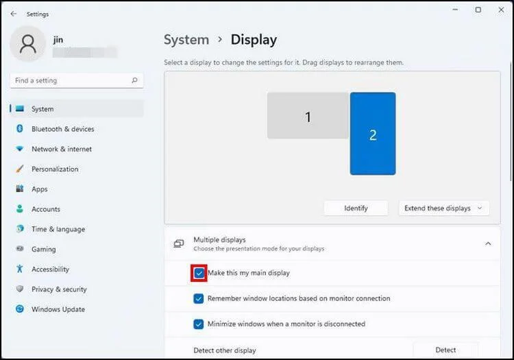 Slik bruker du flere skjermer på Windows 11