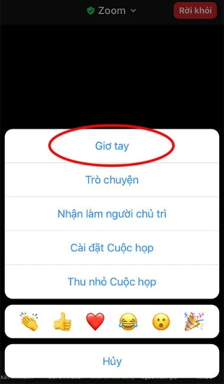 Zvednout ruku na telefonu