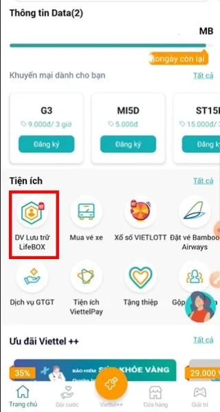 Инструкции за използване на LifeBOX - онлайн услугата за съхранение на Viettel