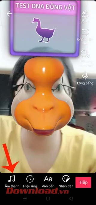 Norādījumi TikTok video ierakstīšanai ar dzīvnieku DNS efektu