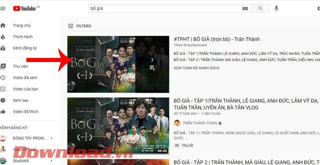 Norādījumi filmas Krusttēvs skatīšanai vietnē Youtube