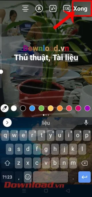 Инструкции за създаване на дъгов текст в Instagram Story