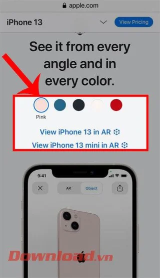 Norādījumi AR prezentāciju prezentēšanai iPhone 13 tālruņos