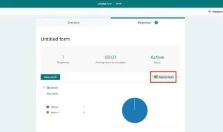 A válaszok szinkronizálása a Microsoft Forms-on az Excellel