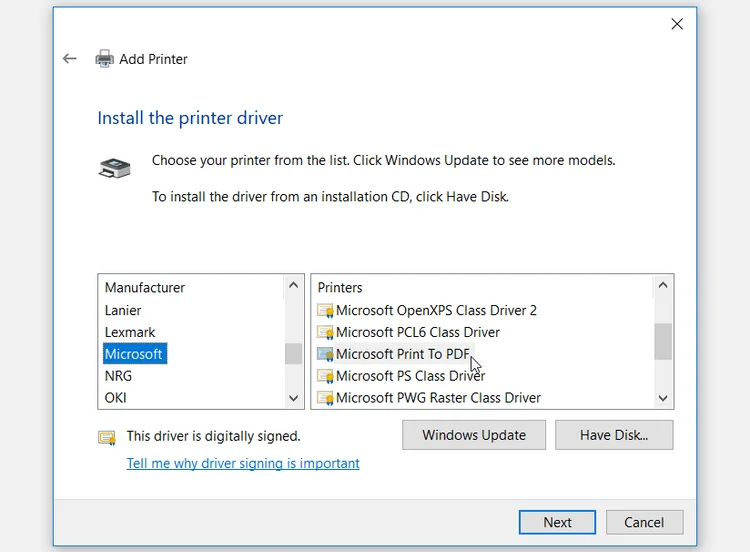 Kako popraviti napako Microsoft Print to PDF v sistemu Windows