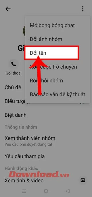 Norādījumi Facebook Messenger tērzēšanas grupas nosaukuma maiņai