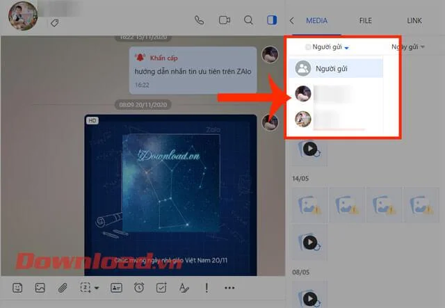 Kako pregledati vse fotografije, videoposnetke, datoteke in povezave v skupni rabi prek Zalo