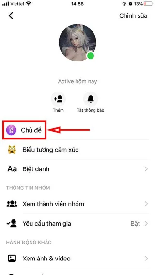 Navodila za spreminjanje teme Olivie Rodrigo v programu Messenger