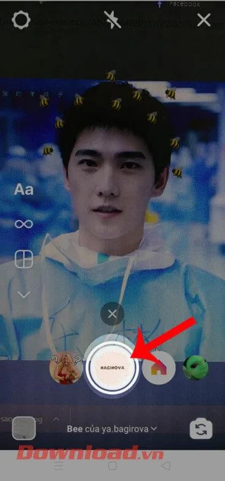 Инструкции за правене на снимки с пчелен ефект в Instagram