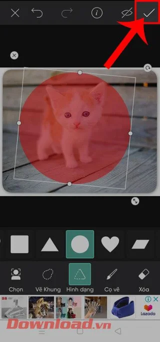Navodila za rezanje fotografij v kroge na PicsArt