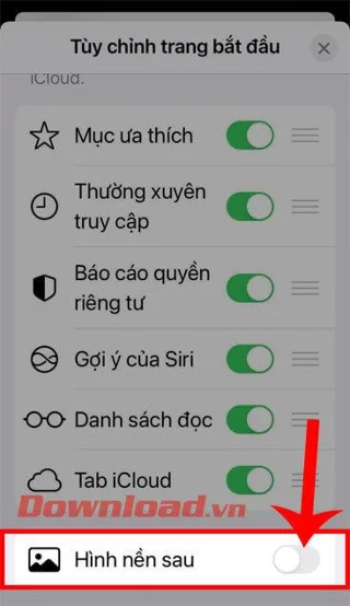 Útmutató a Safari háttérkép beállításához iOS 15 rendszeren
