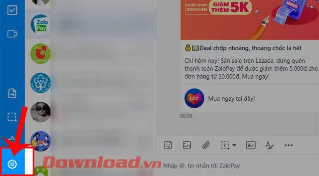 Norādījumi mapes maiņai, lai saglabātu failus Zalo datorā