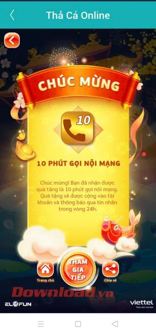 Spēlējiet spēli Fish Drop tiešsaistē vietnē My Viettel un saņemiet bezmaksas datu paketes, balss zvanus un SMS
