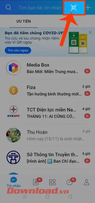 Инструкции за сканиране на QR кодове на снимки със Zalo