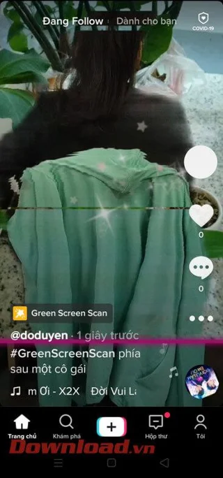 Navodila za vstavljanje ozadja za snemanje videoposnetkov Tik Tok