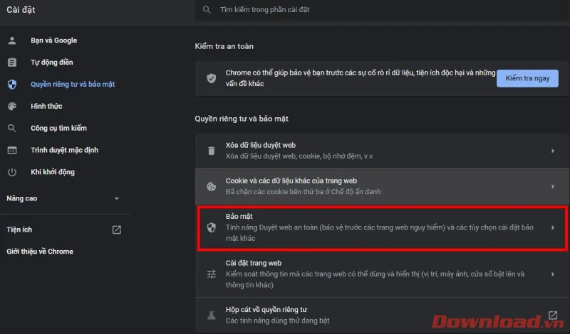 Norādījumi uzlabotās drošības režīma ieslēgšanai pārlūkprogrammā Chrome