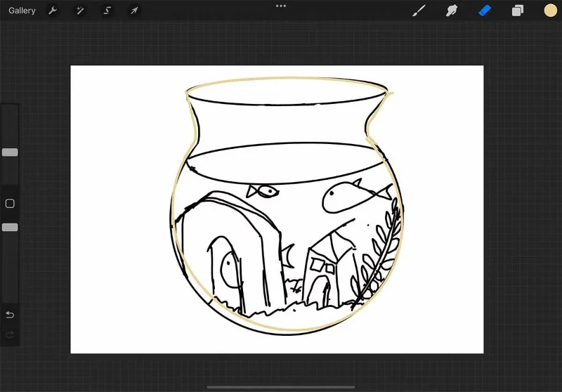 Kako ustvariti učinek izrezanega papirja v Procreate