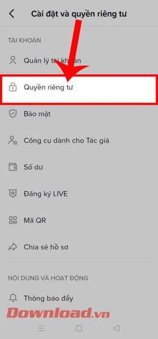 Инструкции за скриване на списък за следване в TikTok
