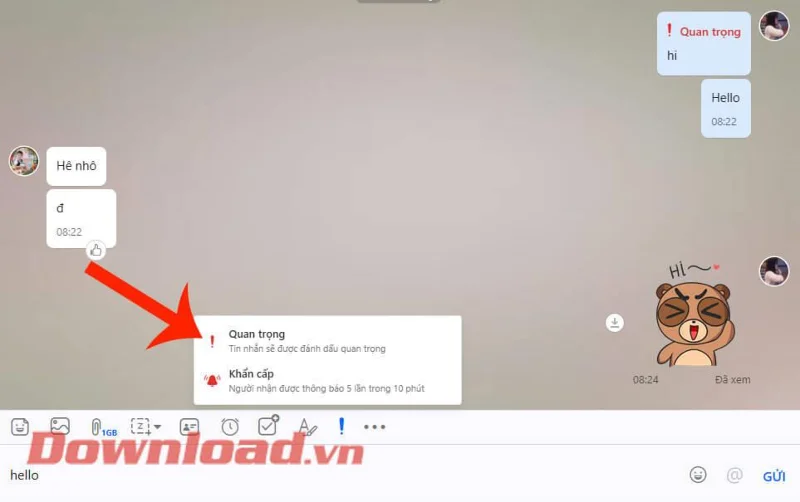 Kako poslati prednostna sporočila na Zalo PC