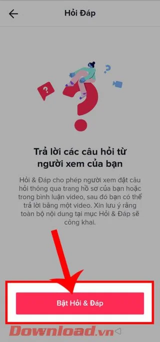 Pokyny pro používání funkce Q&A na TikTok
