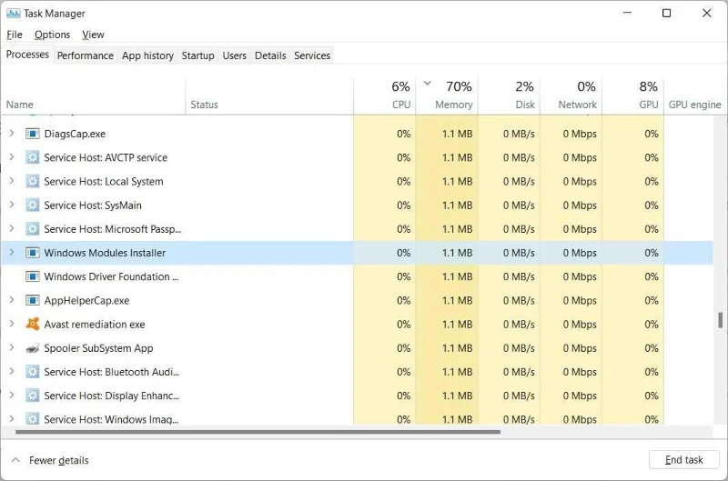 Kaj je Windows Modules Installer?