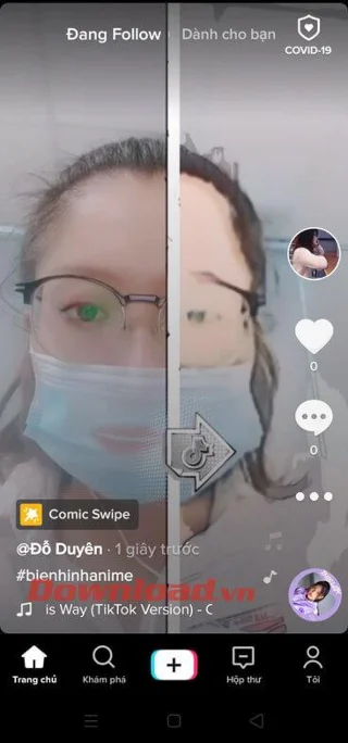 Инструкции за заснемане на видеоклипове за трансформация на аниме в Tiktok