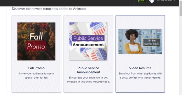 Navodila za ustvarjanje spletnih videov na spletnih mestih z Animoto