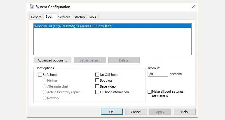 Kako izbrisati stare možnosti zagonskega menija v sistemu Windows