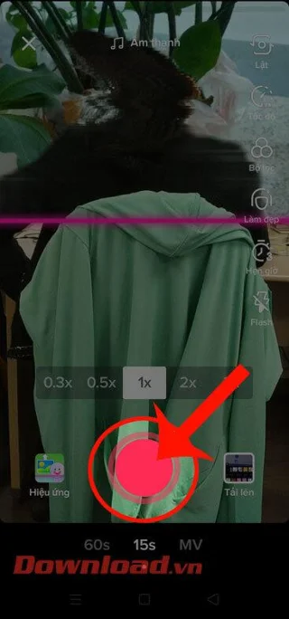 Navodila za vstavljanje ozadja za snemanje videoposnetkov Tik Tok