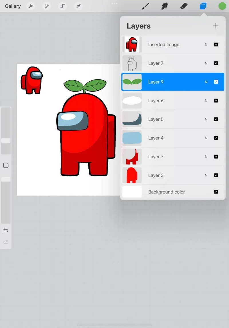 Dokončený projekt v Procreate