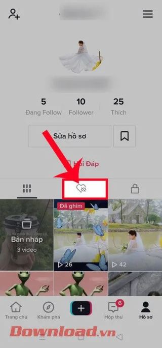 Navodila za pregled všečkanih videoposnetkov na TikTok
