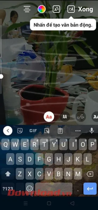 Инструкции за създаване на дъгов текст в Instagram Story