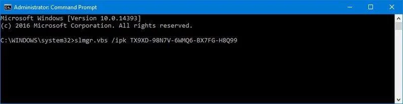 Kako spremeniti ključ izdelka v sistemu Windows 10